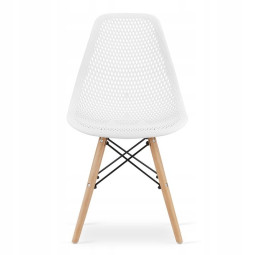 Scaunele scandinave tip plasă pentru dining de culoare albă
