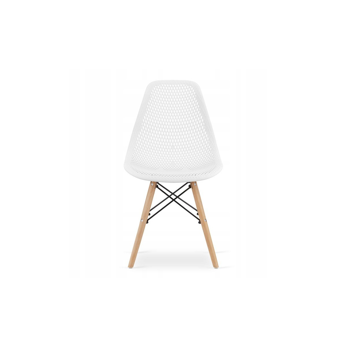 Scaunele scandinave tip plasă pentru dining de culoare albă