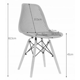 Scaun scandinav cu design original pentru dining și living, de culoare neagră
