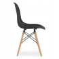 Scaun scandinav cu design original pentru dining și living, de culoare neagră
