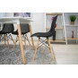 Scaun scandinav cu design original pentru dining și living, de culoare neagră
