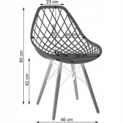 Scaun de dining elegant azur în culoarea neagră