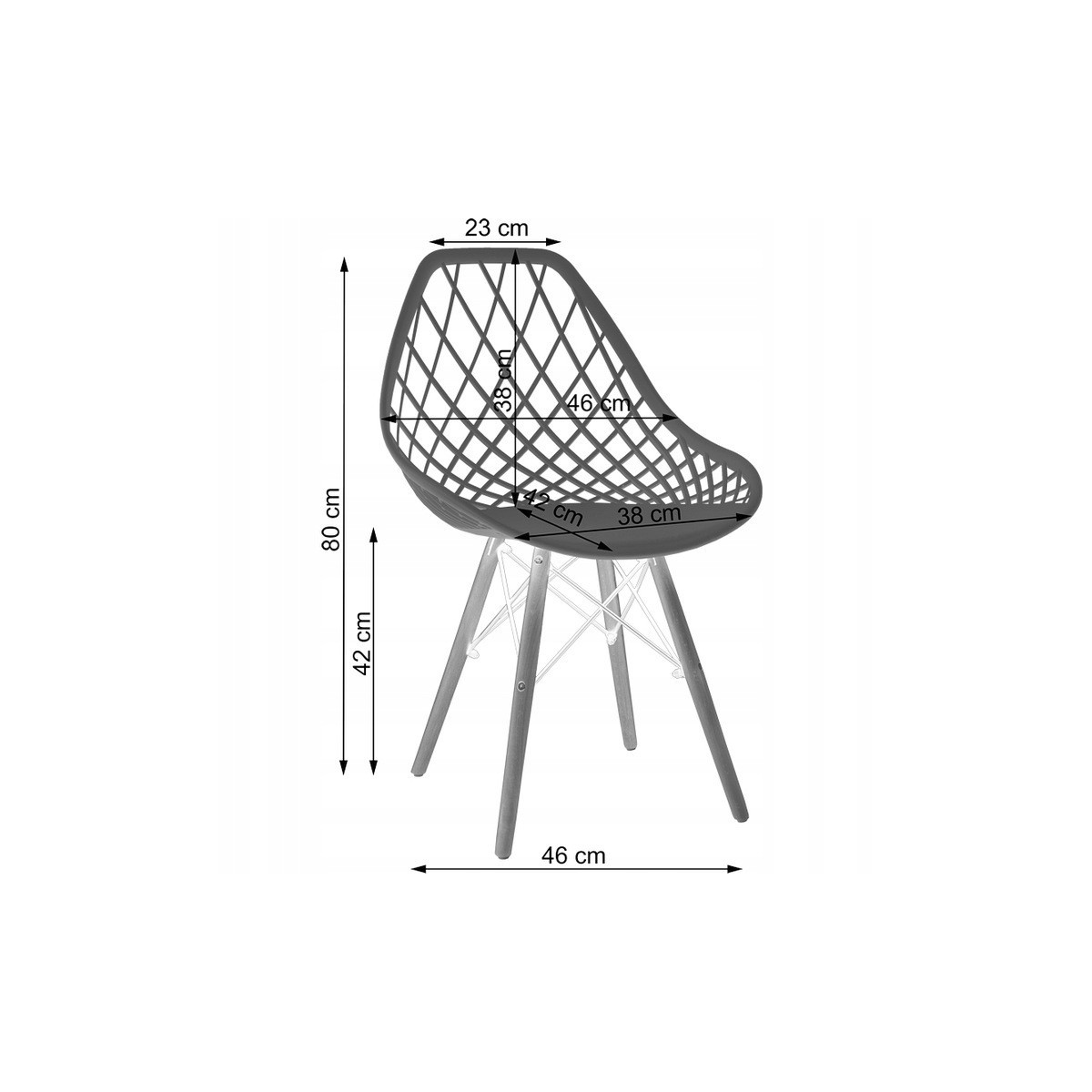 Scaun de dining elegant azur în culoarea neagră