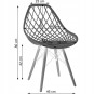 Scaun de dining elegant azur în culoarea neagră