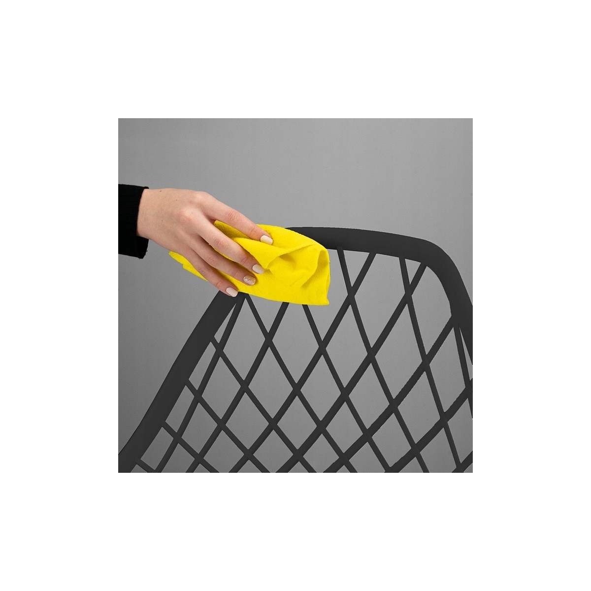 Scaun de dining elegant azur în culoarea neagră