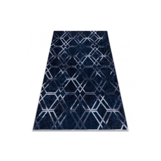 Covoare albastre pentru cameră de zi cu model, colecția MIRO