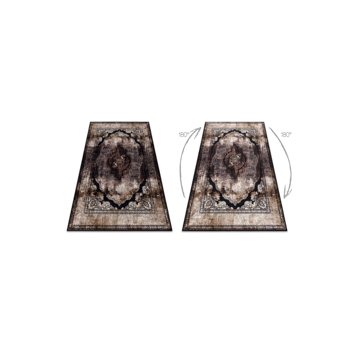 Covor modern pentru living de culoare maro