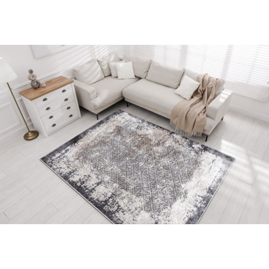 Covor vintage modern în culoarea gri colecția MIRO