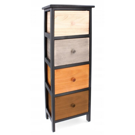 Comodă retro din lemn cu 4 sertare