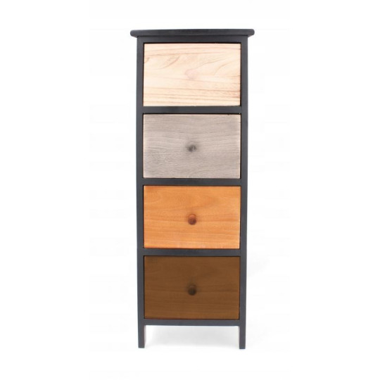 Comodă retro din lemn cu 4 sertare