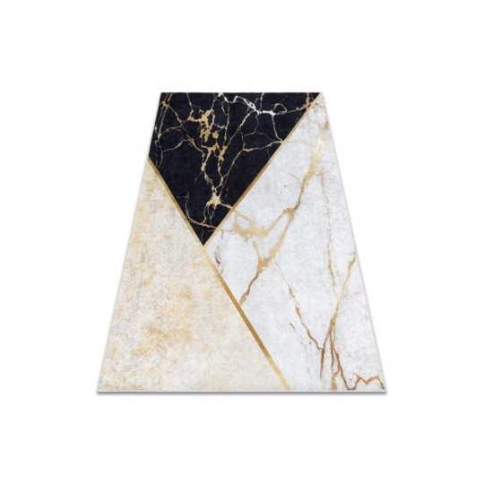 Covor cu model de marmură de culoare aurie
