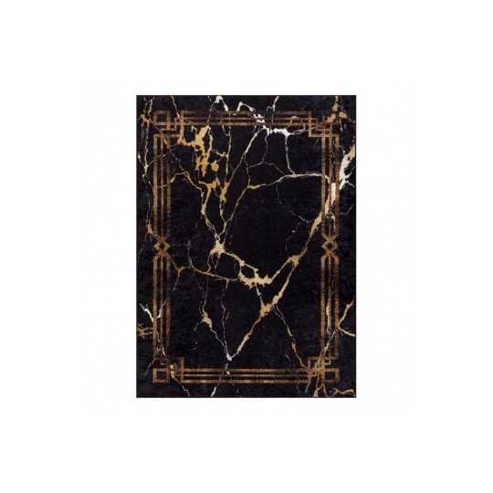 Covor original pentru living, de culoare neagră