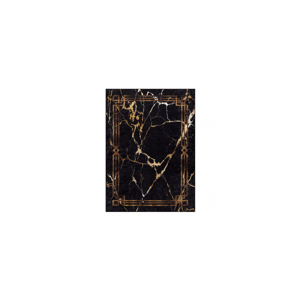 Covor original pentru living, de culoare neagră