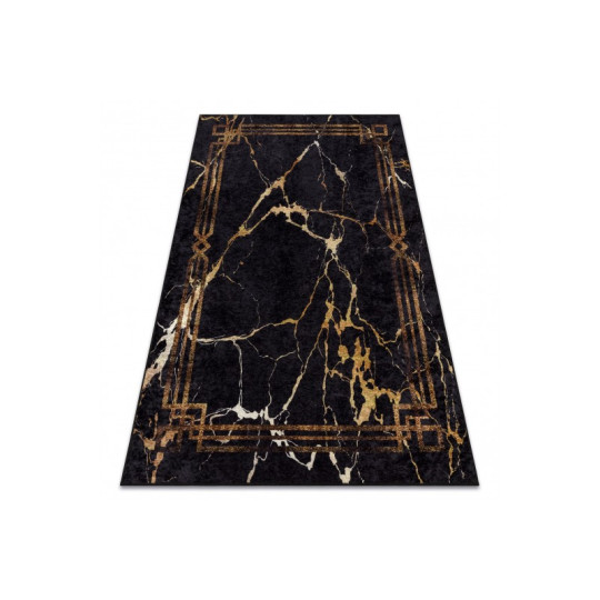 Covor original pentru living, de culoare neagră