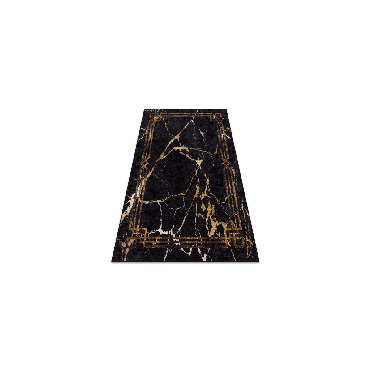 Covor original pentru living, de culoare neagră