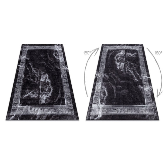 Covor modelat de culoare neagră pentru living