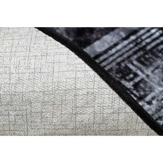 Covor modelat de culoare neagră pentru living