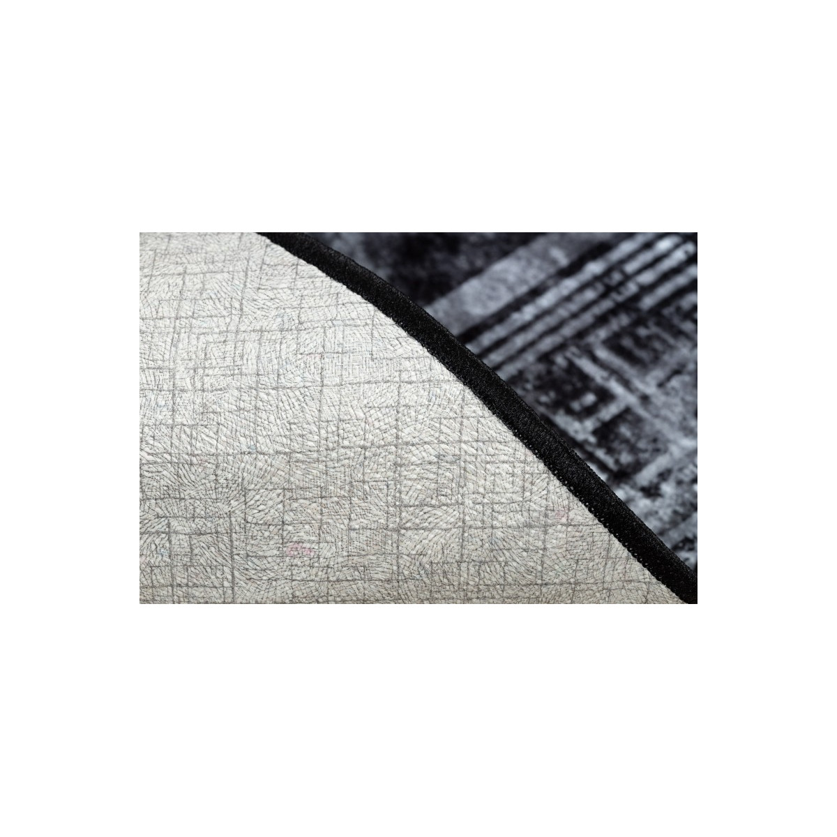 Covor modelat de culoare neagră pentru living