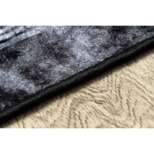 Covor modelat de culoare neagră pentru living