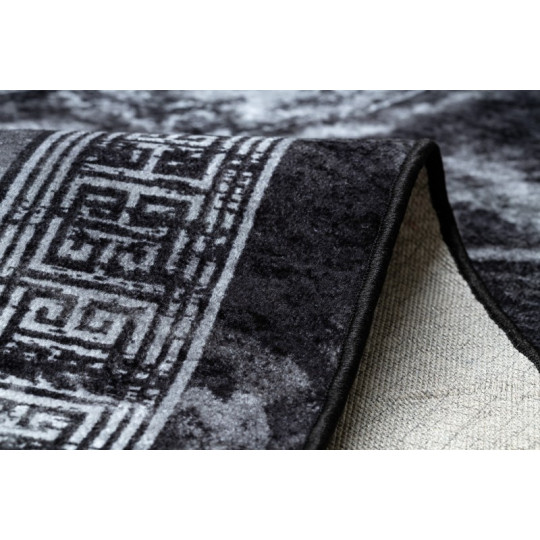 Covor modelat de culoare neagră pentru living