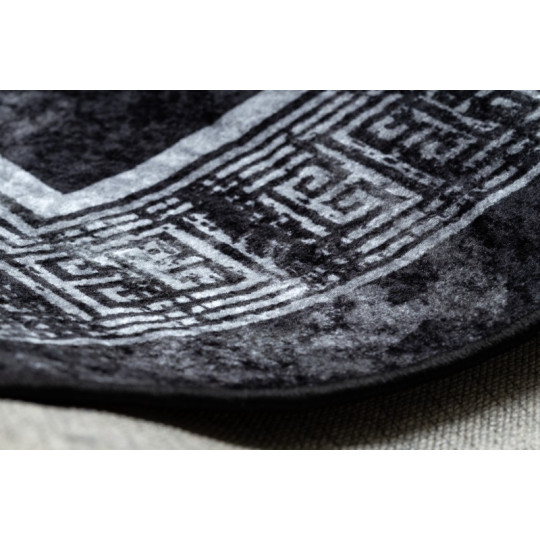 Covor modelat de culoare neagră pentru living