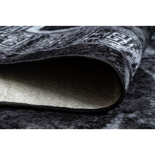 Covor modelat de culoare neagră pentru living