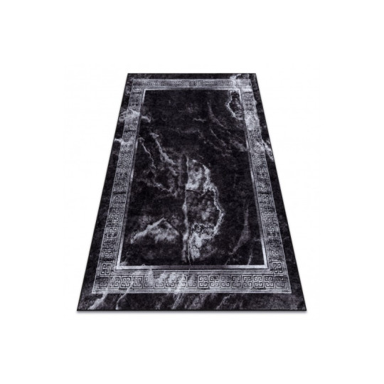 Covor modelat de culoare neagră pentru living