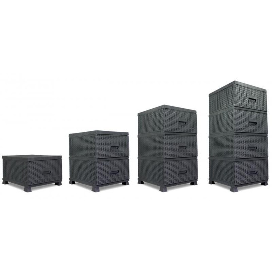 Comodă din ecorațan de culoare albă