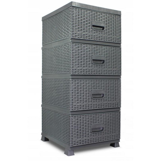 Comodă pliabilă de calitate de culoare gri din Ekoratan