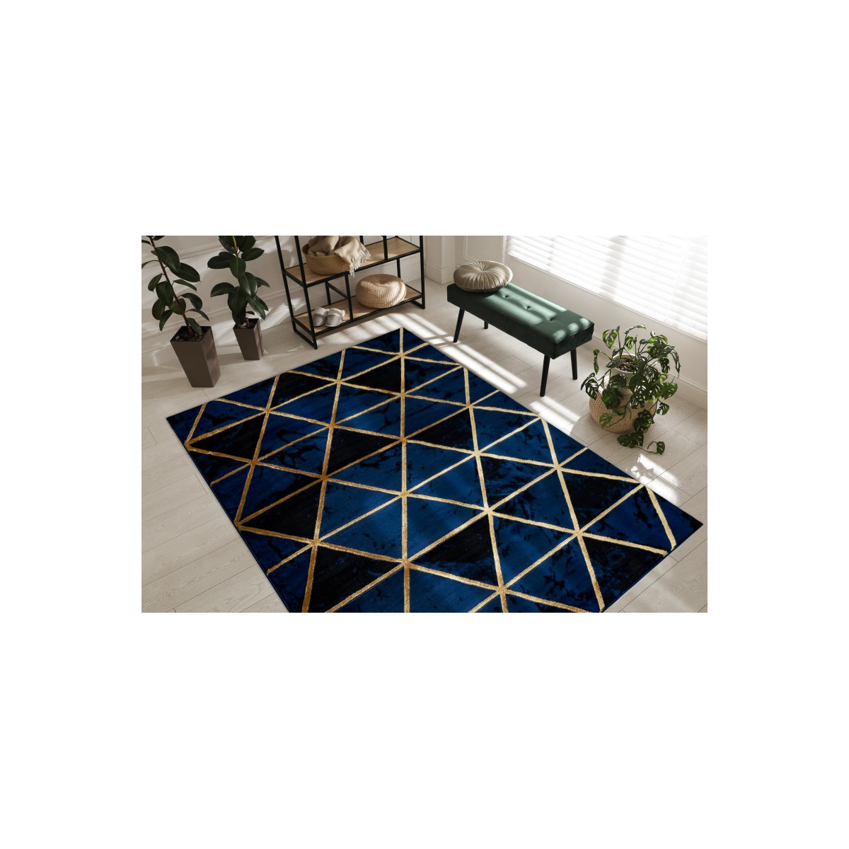 Covor de calitate în diferite dimensiuni în culoarea albastră