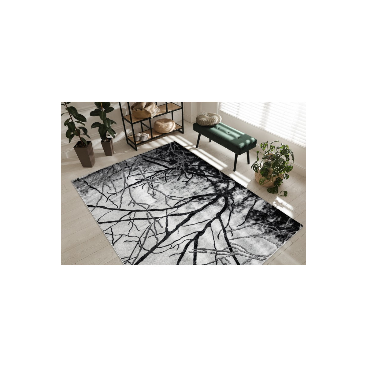 Covor modern cu model de copac în diferite dimensiuni