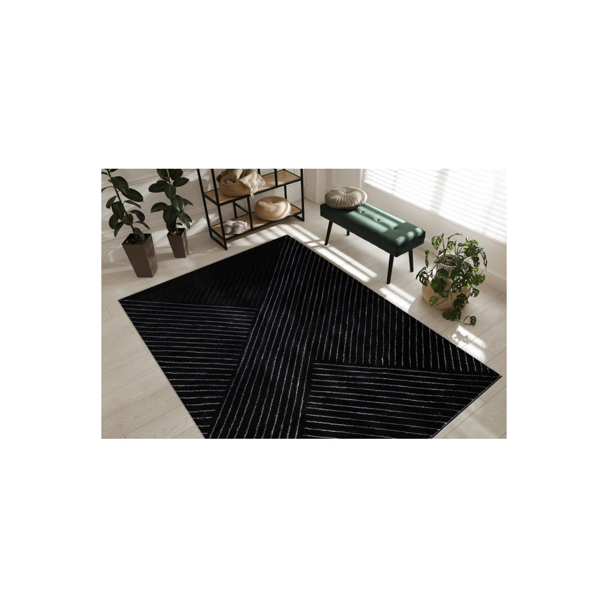 Covoare negre cu model EMERALD