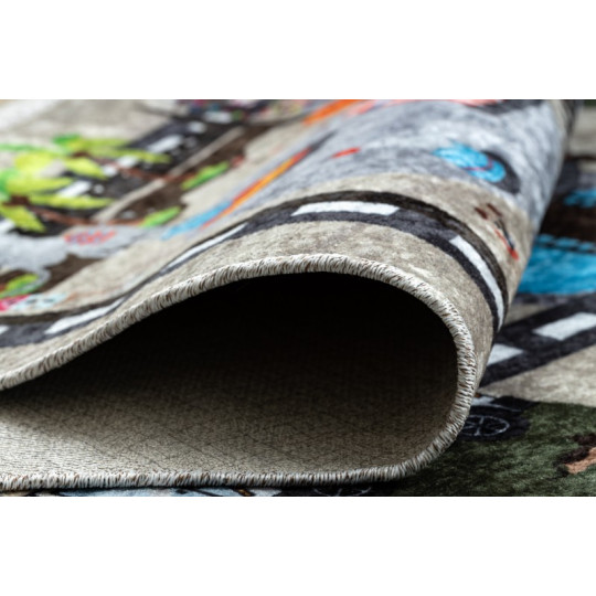 Covor de copii cu motiv de pistă de mașini colecția JUNIOR