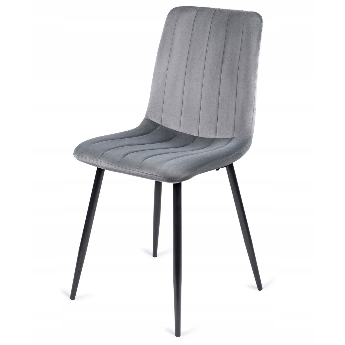 Scaun de dining din velur de culoare gri