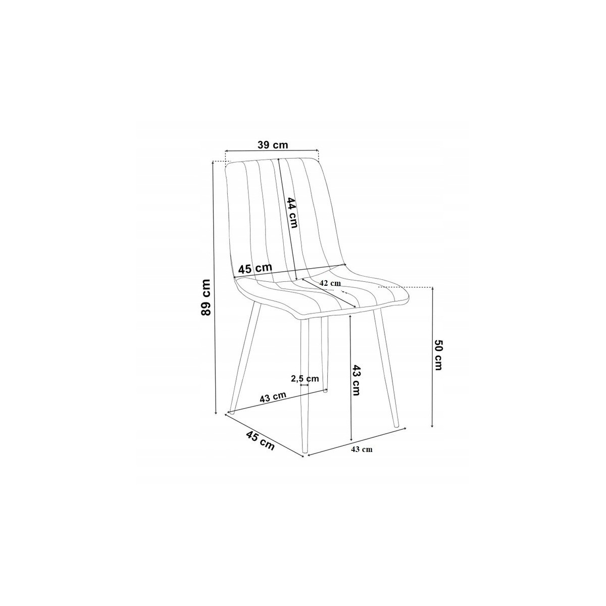 Scaun de dining din velur de culoare gri