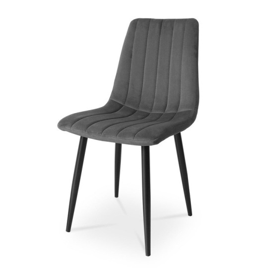 Scaune de calitate pentru dining de culoare gri închis