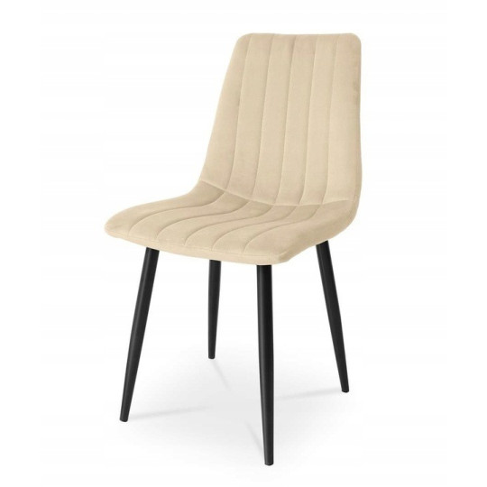 Scaun de bucătărie din velur bej