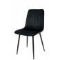 Scaun din velur de calitate, de culoare neagră, la un preț super.