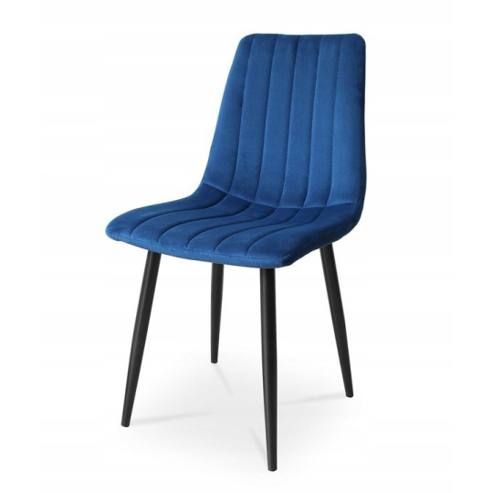 Scaune moderne pentru dining de culoare albastră