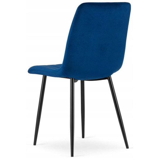 Scaune moderne pentru dining de culoare albastră