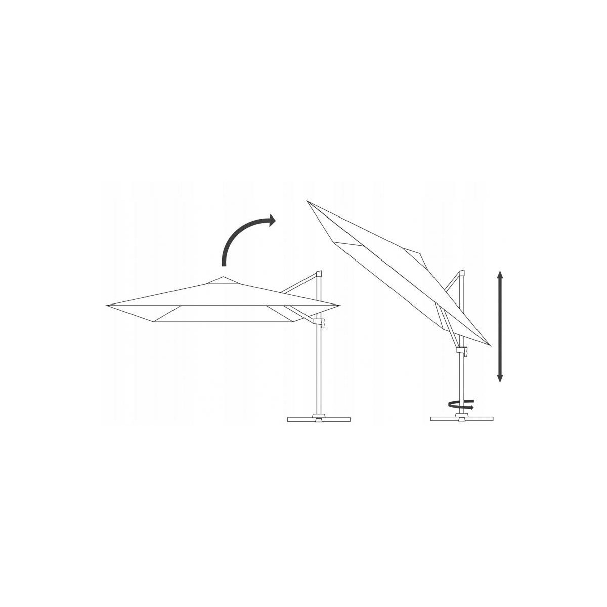 Umbrelă de grădină mare de culoare bej 2,5x2,5 m