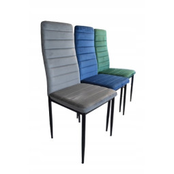 Scaun de bucătărie ieftin de culoare albastră din velur