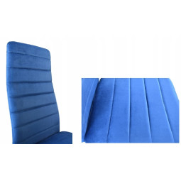 Scaun de bucătărie ieftin de culoare albastră din velur