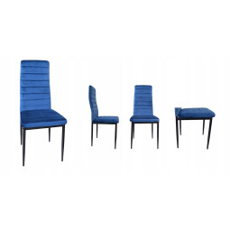 Scaun de bucătărie ieftin de culoare albastră din velur