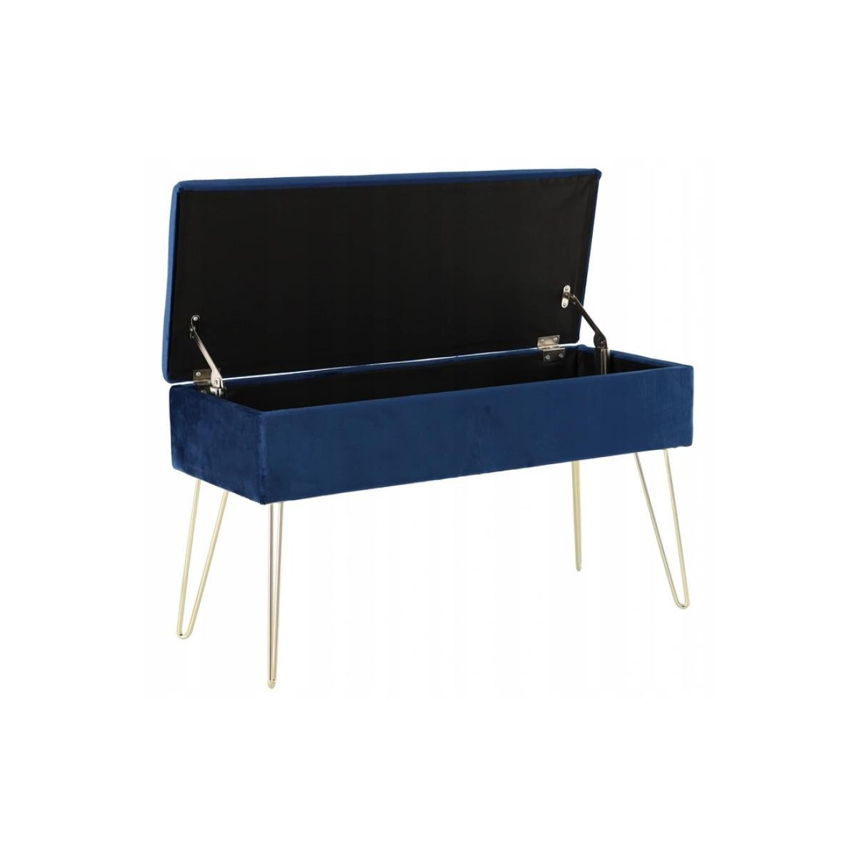 Taburetă cu spațiu de depozitare de culoare albastră