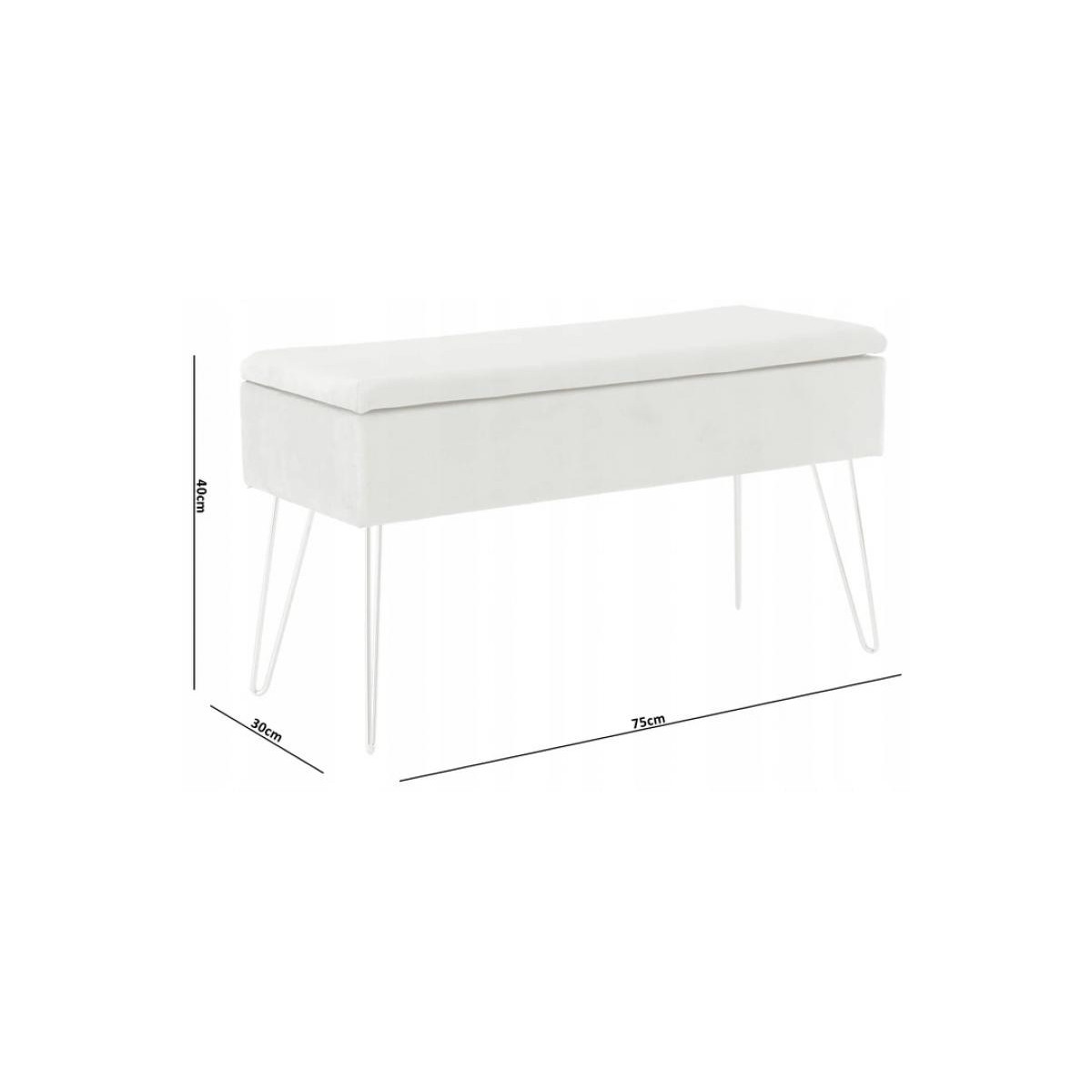 Taburetă cu spațiu de depozitare de culoare albastră