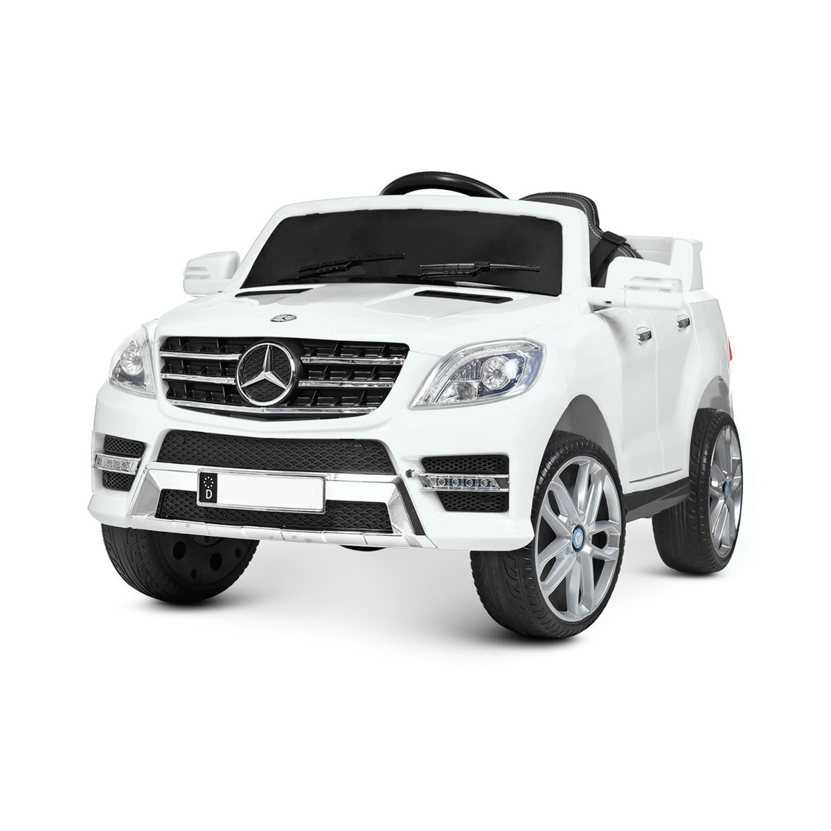 Mașina electrică albă pentru copii Mercedes-Benz ML350