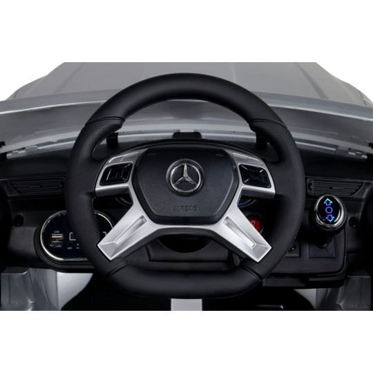 Mașina electrică albă pentru copii Mercedes-Benz ML350