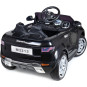 Mașină electrică de copil de calitate, cu comandă, de culoare neagră.