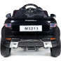 Mașină electrică de copil de calitate, cu comandă, de culoare neagră.